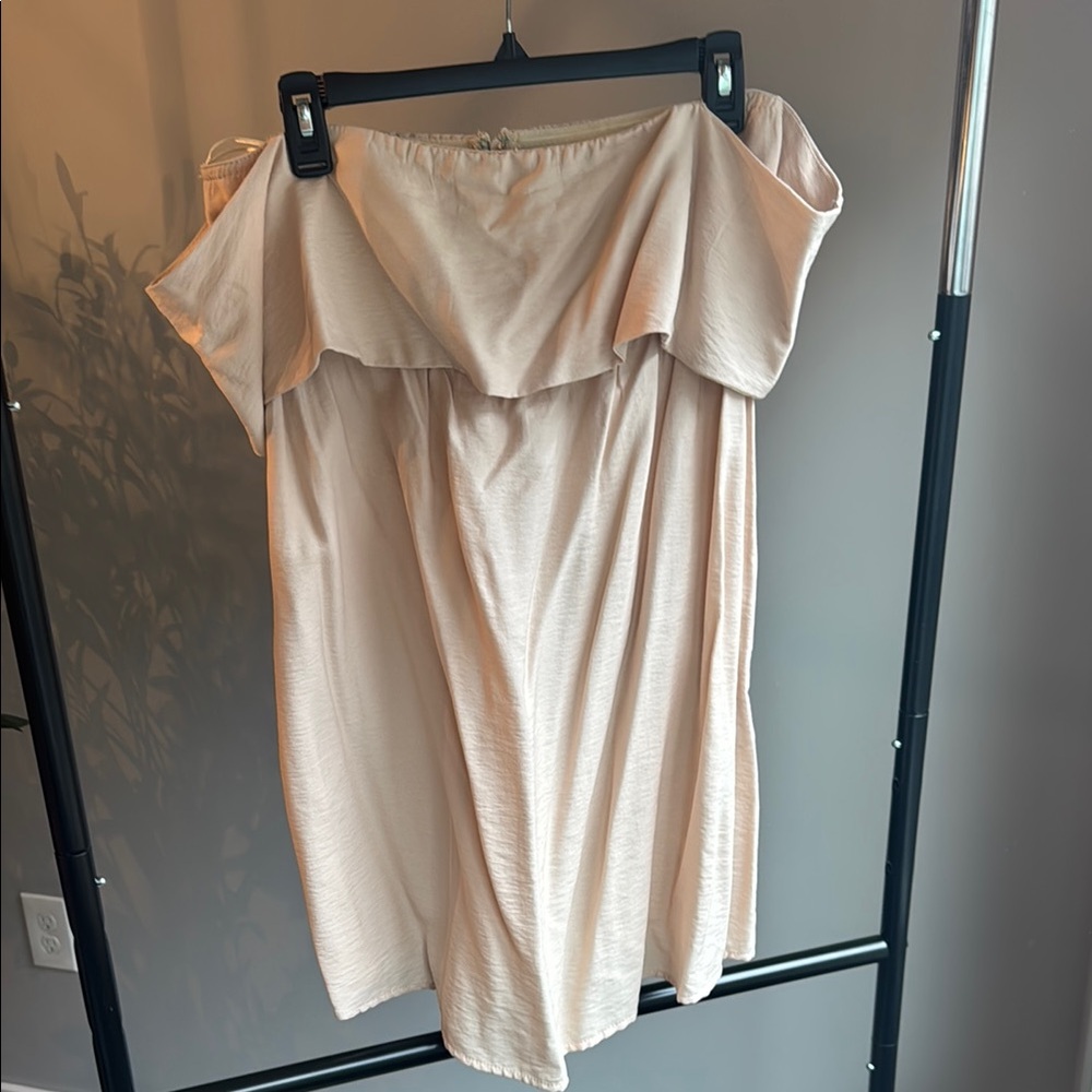 Off-Shoulder Cream Dress